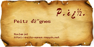 Peitz Ágnes névjegykártya